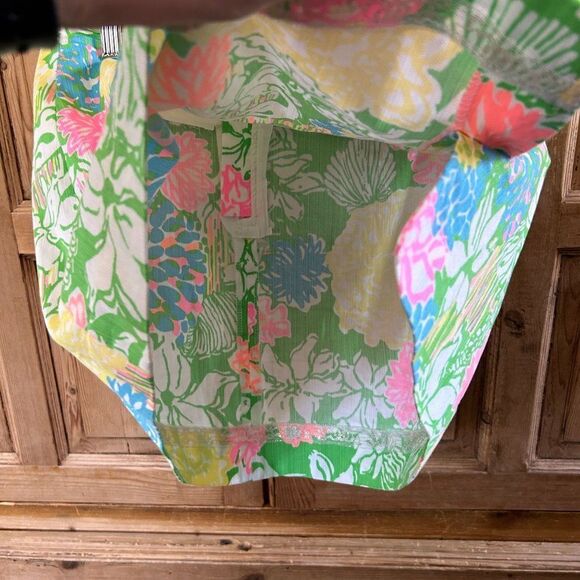 Lilly Pulitzer Size 0 Mini Skirt Zip Back Liner Removed Jasmine Skort - No Skort - Picture 6 of 15